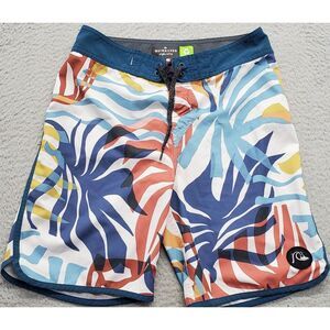 Quiksilver Board Shorts‎ Boys Sz 24 Multi High Lines 4 Way Stretch Drawstring
